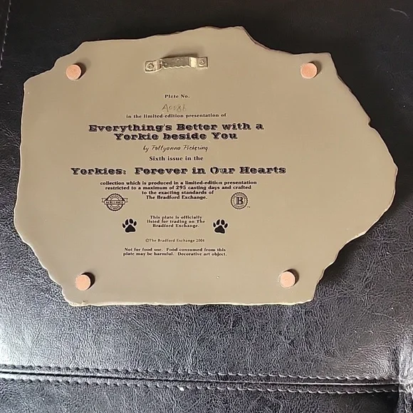 Vintage 2004 Bradford Exchange Everything is Better with a Yorkie Beside You - Picture 2 of 3